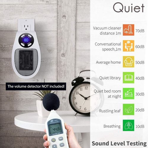  [아마존베스트]GiveBest Programmable Space Heater with Led Display Wall Outlet Electric Heater with Adjustable Thermostat and Timer for Home Office Indoor Use 350 Watt ETL Listed