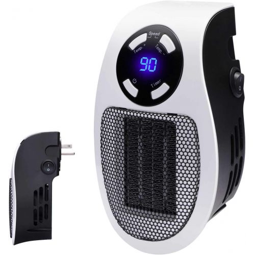  GiveBest Programmable Space Heater with LED Display Wall Outlet Electric Heater with Adjustable Thermostat and Timer for Home Office Indoor Use 350 Watt ETL Listed