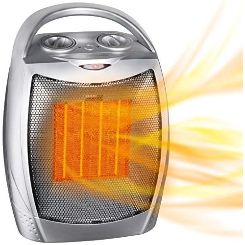  GiveBest Portable Electric Space Heater with Thermostat, 1500W/750W Safe and Quiet Ceramic Heater Fan, Heat Up 200 Square Feet for Office Room Desk Indoor Use