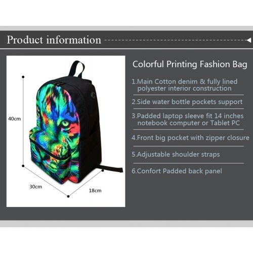  GiveMeBag GIVE ME BAG Generic Horse School Bookbags for Teen Boys Mens Fashion Laptop Computer BackPack