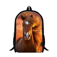GiveMeBag GIVE ME BAG Generic Plush Horse Printing School Backpack for Students Mens Fashion Hiking Bags