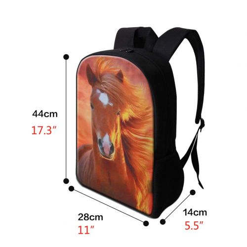  GiveMeBag GIVE ME BAG Generic Plush Horse Printing School Backpack for Students Mens Fashion Hiking Bags