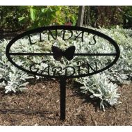 GiveThemAPP Personalized Butterfly Garden Stake - Custom Steel with Black Finish - Perfect Gift for Gardening Enthusiasts - Outdoor/Lawn Accessory