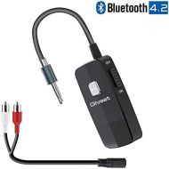 [아마존베스트]Giveet Bluetooth V4.2 Audio Receiver, Wireless Portable Bluetooth Adapter with 3.5 mm Aux Output for Home Stereo Hi-Fi Music Streaming, Car Audio System, Wired Headphones & Speaker