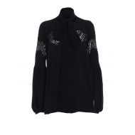 Givenchy Silk crepe de chine and lace blouse