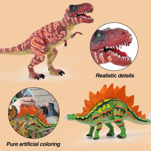  [아마존 핫딜] Gizmovine 20 Piece Dinosaur Toys for 3 Year Olds & Up, 5” to 9” Movable Dinosaurs Toy for Kids Educational Realistic Dinosaur Figures Including T-Rex, Triceratops, Velociraptor