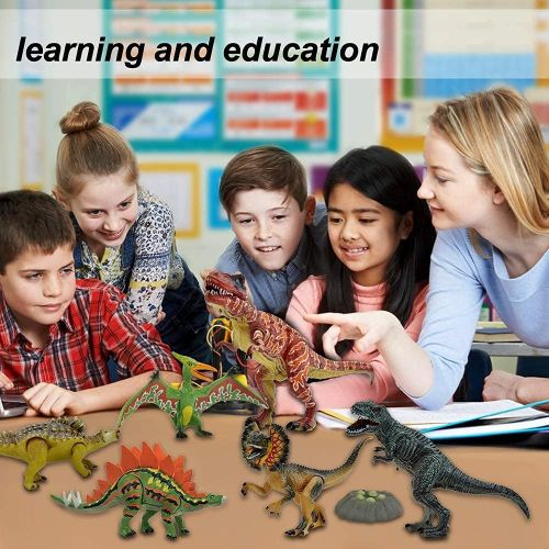 Gizmovine 20 Piece Dinosaur Toys for 3 Year Olds & Up, 5” to 9” Movable Dinosaurs Toy for Kids Educational Realistic Dinosaur Figures Including T-Rex, Triceratops, Velociraptor