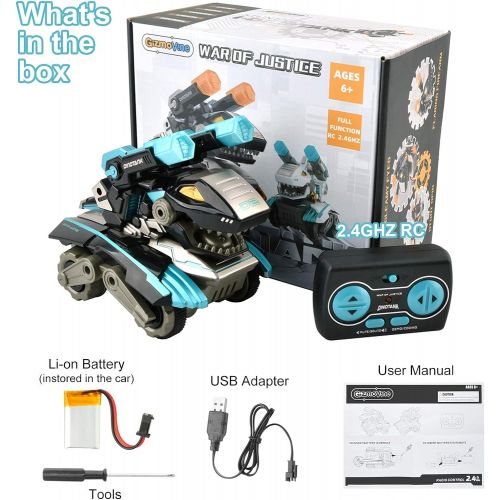  GizmoVine Dinosaur Toys RC Car for Kids 3-5, 2.4Ghz Remote Control Monster Trucks, Off Road RC Dinosaur Toys Cars Vehicle for Kids Birthday Party Supplies Gifts for 3 4 5 6 7 Year
