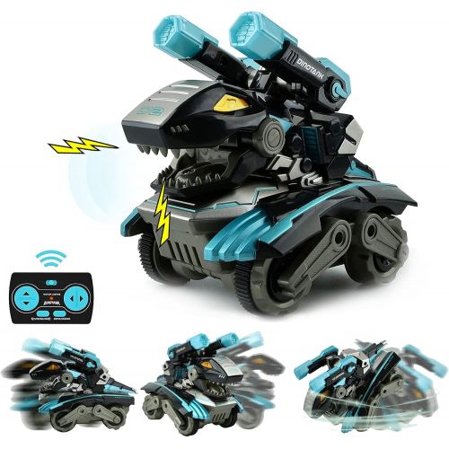  GizmoVine Dinosaur Toys RC Car for Kids 3-5, 2.4Ghz Remote Control Monster Trucks, Off Road RC Dinosaur Toys Cars Vehicle for Kids Birthday Party Supplies Gifts for 3 4 5 6 7 Year