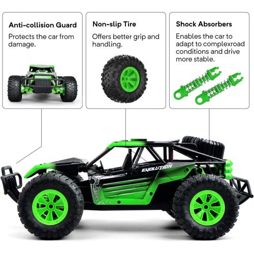  Remote Control Car, Gizmovine 1:14 Scale Large Electric Drift RC Cars, High Speed Waterproof Race Cars for Boys Adults, 2.4GHz Off Road RC Trucks Buggy Toys with 2 Rechargeable Bat