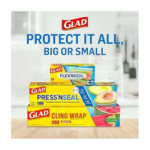  Glad Press'n Seal Plastic Food Wrap - 70 Square Foot Roll