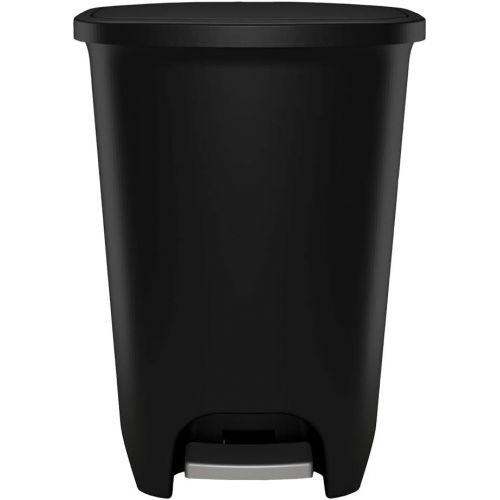  [아마존 핫딜] Glad GLAD GLD-74056 75 Liter Extra Capacity Plastic Step Can with CloroxTM Odor Protection | Fits Kitchen Pro 20 Gallon Trash Bags, Matte Black