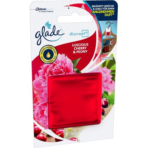  Glade by Brise Glade By Brise Original Nachfueller fuer Discreet Duftprodukte, Fuer langanhaltende Frische in allen Raumen, 8 g, Fruchtiger Kirsche & Pfingstrosen-Duft