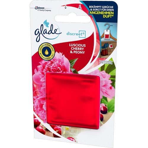  Glade by Brise Glade By Brise Original Nachfueller fuer Discreet Duftprodukte, Fuer langanhaltende Frische in allen Raumen, 8 g, Fruchtiger Kirsche & Pfingstrosen-Duft