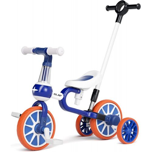  GLAF 5 in 1 Toddler Tricycle with Push Handle for Parents Kids Tricycle for 1 2 3 Years Old Boys and Girls Tricycle for Toddler 1-3 Years Toddler Bike with Adjustable Seat and Hand