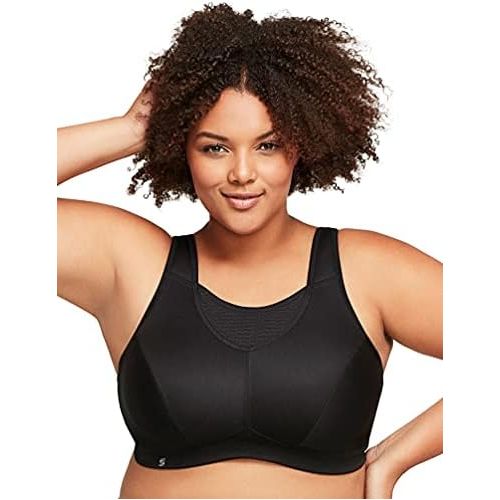  Glamorise Womens Elite Performance Full Figure Wirefree Camisole Plus Size Back Close Sports Bra #1067