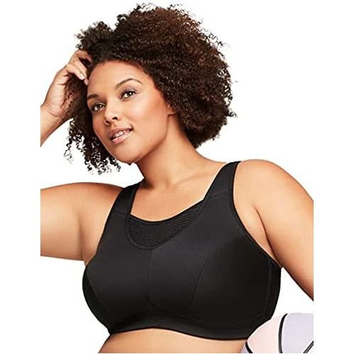  Glamorise Womens Elite Performance Full Figure Wirefree Camisole Plus Size Back Close Sports Bra #1067