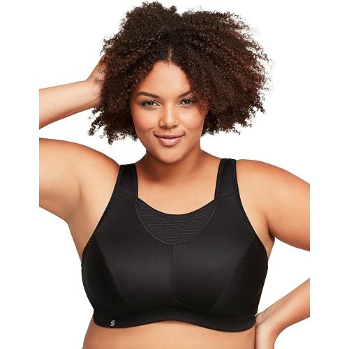  Glamorise Womens Elite Performance Full Figure Wirefree Camisole Plus Size Back Close Sports Bra #1067