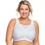 Glamorise Womens Full Figure No Bounce Plus Size Camisole Wirefree Back Close Sports Bra #1066