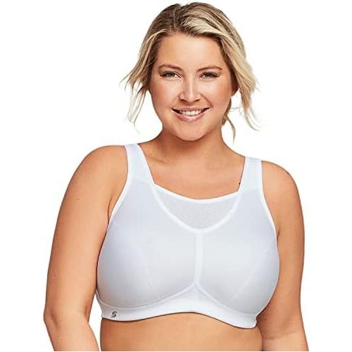  Glamorise Womens Full Figure No Bounce Plus Size Camisole Wirefree Back Close Sports Bra #1066