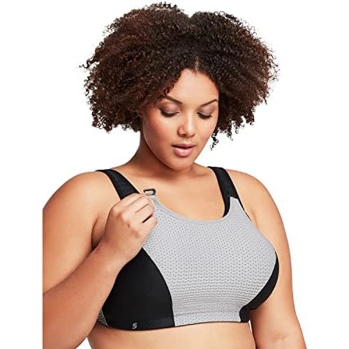  Glamorise Womens Double-Layer Custom-Control Sport Bra