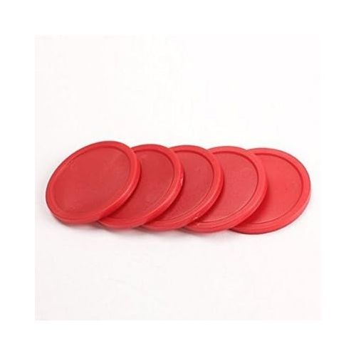  Glamorway Pack of 5 Red 2-inch Mini Air Hockey Table Pucks