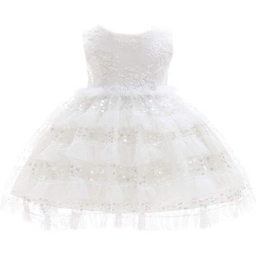  Glamulice Baby Girl Lace Christening Gown Baptism Dress Long Infant Toddler Christening Dress