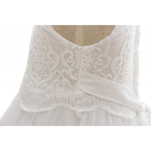  Glamulice Baby Girl Lace Christening Gown Baptism Dress Long Infant Toddler Christening Dress