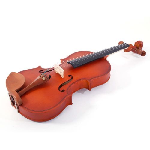  Zimtown 44 Matt Wood Color Violin + Case + Bow + Rosin + Shoulder Rest + String + Tuner Full Size