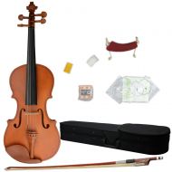 Zimtown 34 Matte Maple Wood Acoustic Violin Fiddle with Hard Case, Bow, Rosin and More