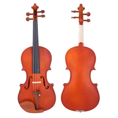 Zimtown 34 Acoustic Matt Natural Violin Fiddle with + Case + Bow + Rosin + Strings + Shoulder Rest + Tuner - Student Violin Starter Kit