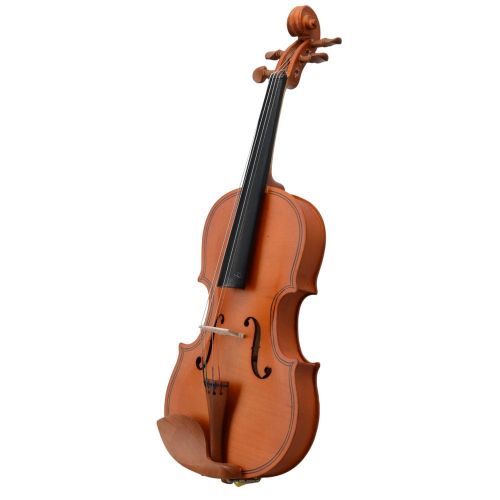  Zimtown 34 Acoustic Matt Natural Violin Fiddle with + Case + Bow + Rosin + Strings + Shoulder Rest + Tuner - Student Violin Starter Kit