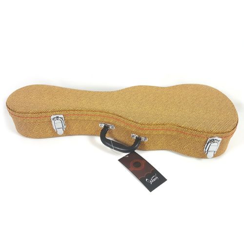  Glarry 21 Kids Leather Ukulele Hard Case Ukulele Carrying Bag Yellow