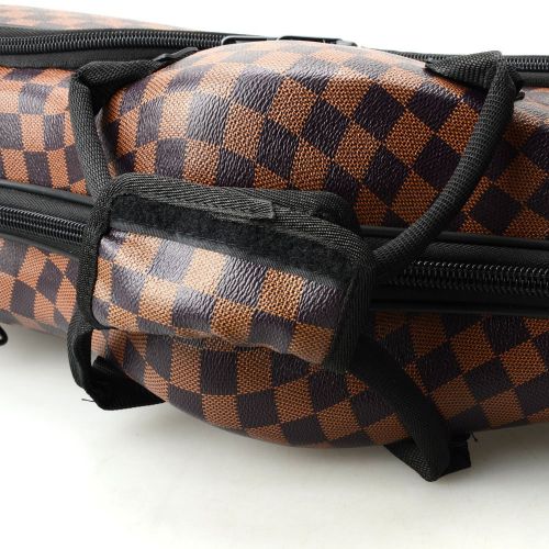  Glarry High Grade Cloth Case with Leather Surface for Alto Saxophone Coffee