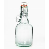 GlasPak 6 Swing Top Galloncino Bottles From Italy - 9 Ounce Capacity Recycled Glass