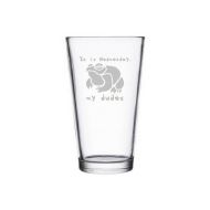 /GlassCannons It is Wednesday My Dudes Meme Pint or Wine Glass Gift