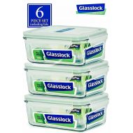 GlassLock Glasslock Food-Storage Container with Locking Lids Oven and Microvave Safe - Rectangular 64oz