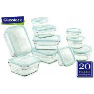 GlassLock Airtight Anti-Spill Proof Tempered Glasslock Storage Containers 20pc set~Microwave & Oven Safe