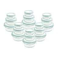 GlassLock Airtight Anti-Spill Proof Tempered Glasslock Storage Round Containers 36pc set~Microwave & Oven Safe