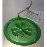 GlassReFactory Recycled glass shamrock suncatcher, green shamrock ornament, window art