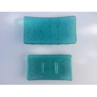 GlassbyDebbie Turquoise, aqua, blue soap dish , soap holder