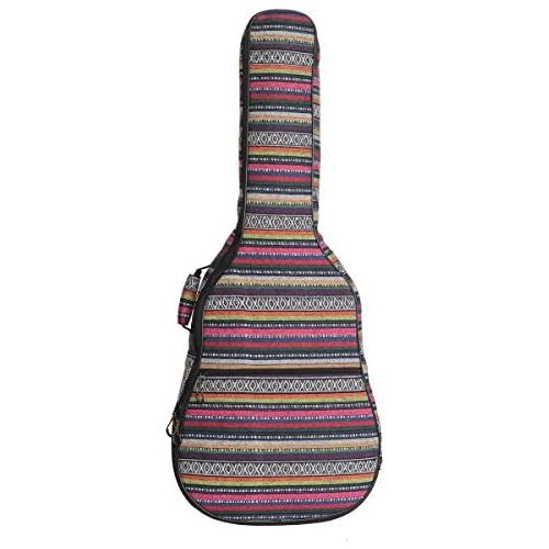 [아마존베스트]Glenmi Bohemian Acoustic Guitar Case for Girls,Soft 10mm Foam Padded 40 41 Inch Guitar Gig Gag Backpack with Neck Protector Pillow Pad