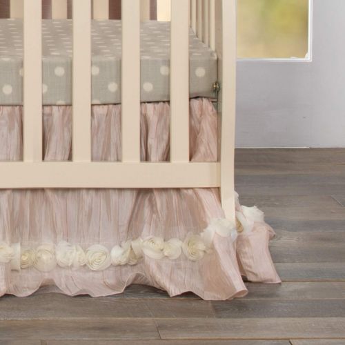  Glenna Jean Contessa Quilt, Crib Skirt, Sheet Set, Pink, Cream, Floral, Fancy, Unique, Princess