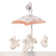 Glenna Jean Forest Friends Musical Mobile (Plays Brahms Lullaby), White Cream Pink Ivory, Standard