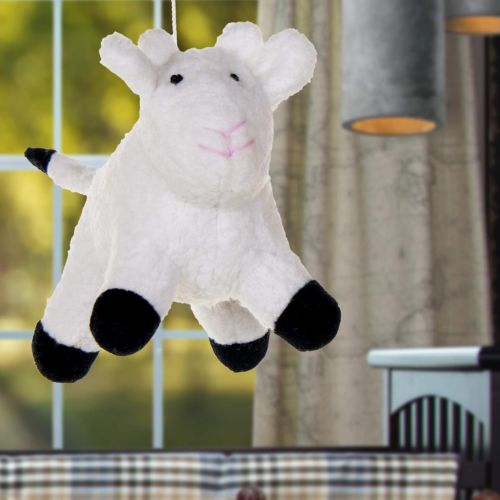  Glenna Jean 2 Pack of white Bulls Crib Mobile Attachments | Hanging Plush Animal Decorations for Baby Girl or...