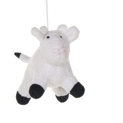  Glenna Jean 2 Pack of white Bulls Crib Mobile Attachments | Hanging Plush Animal Decorations for Baby Girl or...