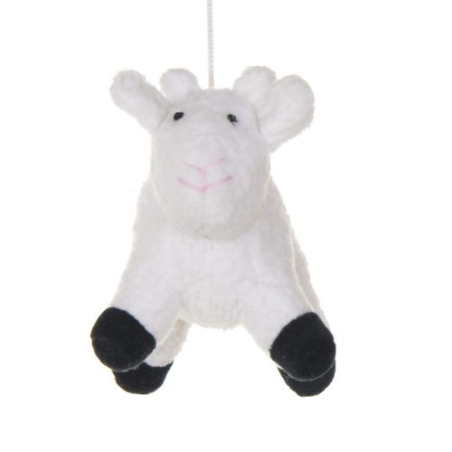  Glenna Jean 2 Pack of white Bulls Crib Mobile Attachments | Hanging Plush Animal Decorations for Baby Girl or...