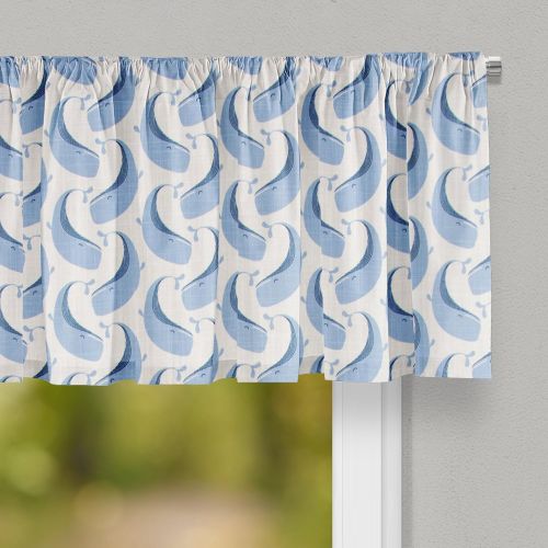  Glenna Jean Whale of a Time Curtain Valance 70W x18H for Kids Window