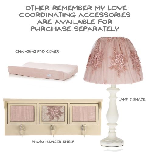  Glenna Jean Remember My Love Dust Ruffle Mini Crib Skirt, Pink