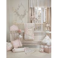 Crib Bedding Set Florence by Glenna Jean | Baby Girl Nursery + Hand Crafted with Premium Quality Fabrics | Includes Quilt, Sheet and Bed Skirt with Pink and Ivory Accents